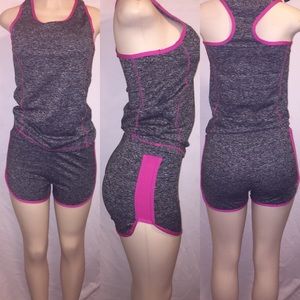 Pink and Gray Comfy Short Set